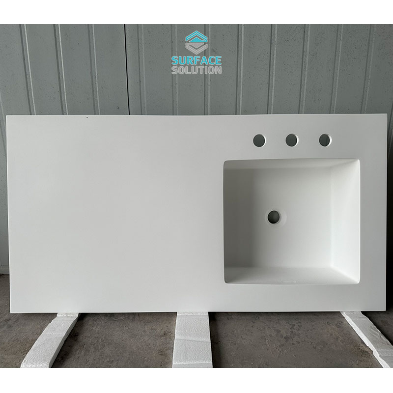 solid surface vanity top with sink