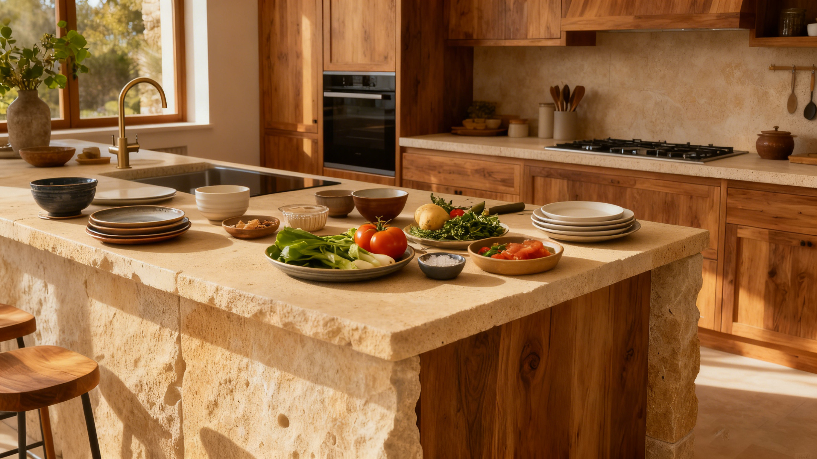 Sandstone Kitchen Countertops: The Organic Heart of A Warm And Textured Home